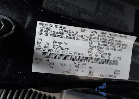 2016 Ford Focus Se z USA, uszkodzony, nr VIN 1FADP3F24GL371538